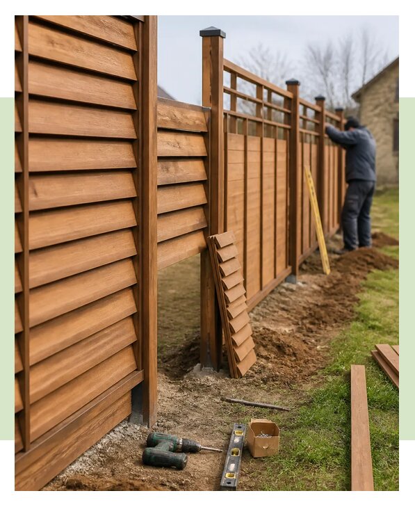 Декоративный деревянный забор с установкой под ключ в Щёлкове
